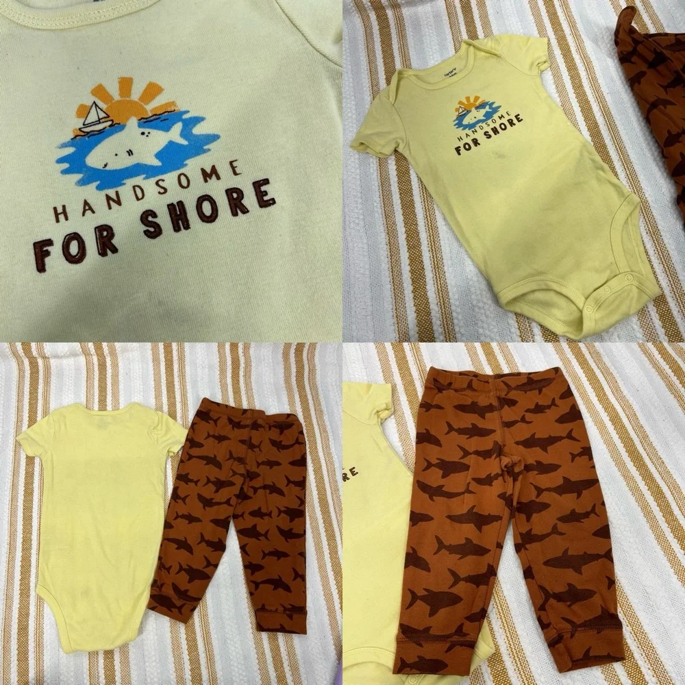 Baby‎ Boy Carter's Shark Outfit Set Size 24M - Picture 11 of 11